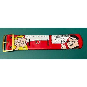 Vintage The Flintstones 1974 Hanna Barbera Red Character Watch Band Vogue C37